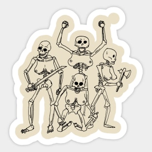 Skeleton Warriors With Big Titties Sticker